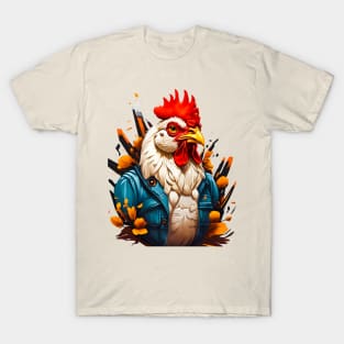 Rooster In The Jacket Illustration! T-Shirt